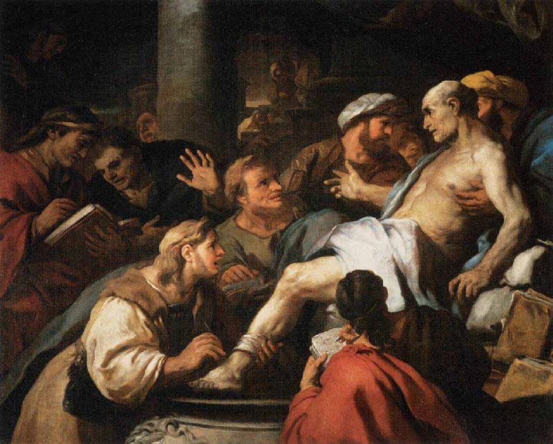 Luca  Giordano The Death of Seneca oil painting picture